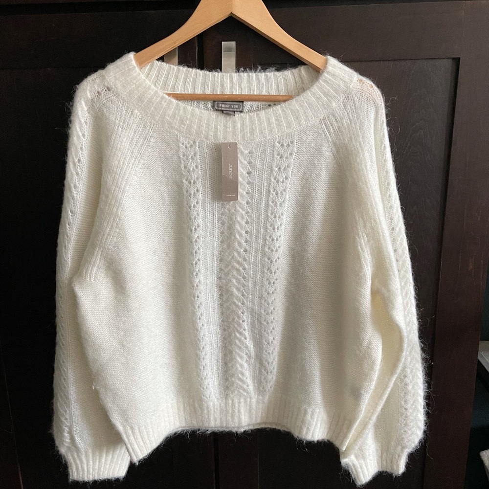 ✨NWT✨J. crew Cream Knit Sweater